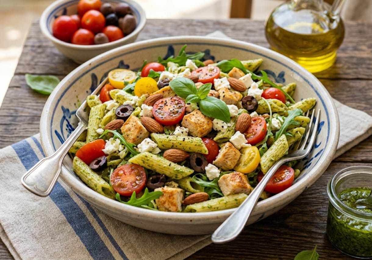 Cold Ribbed Penne Pasta Salad