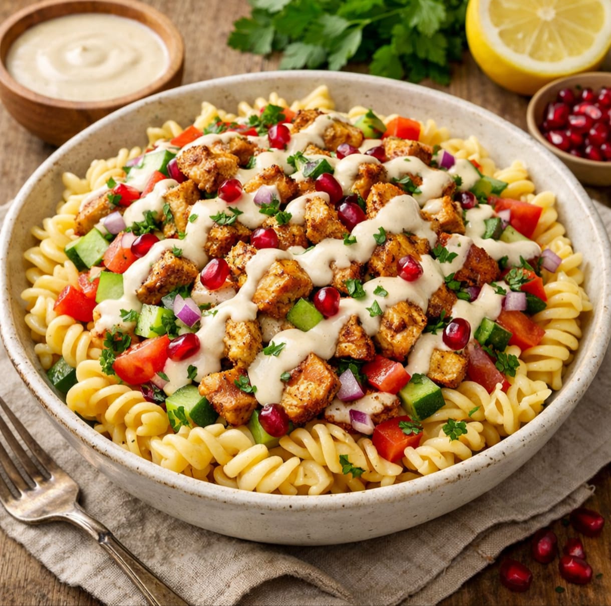 Cold Fusilli Pasta Salad