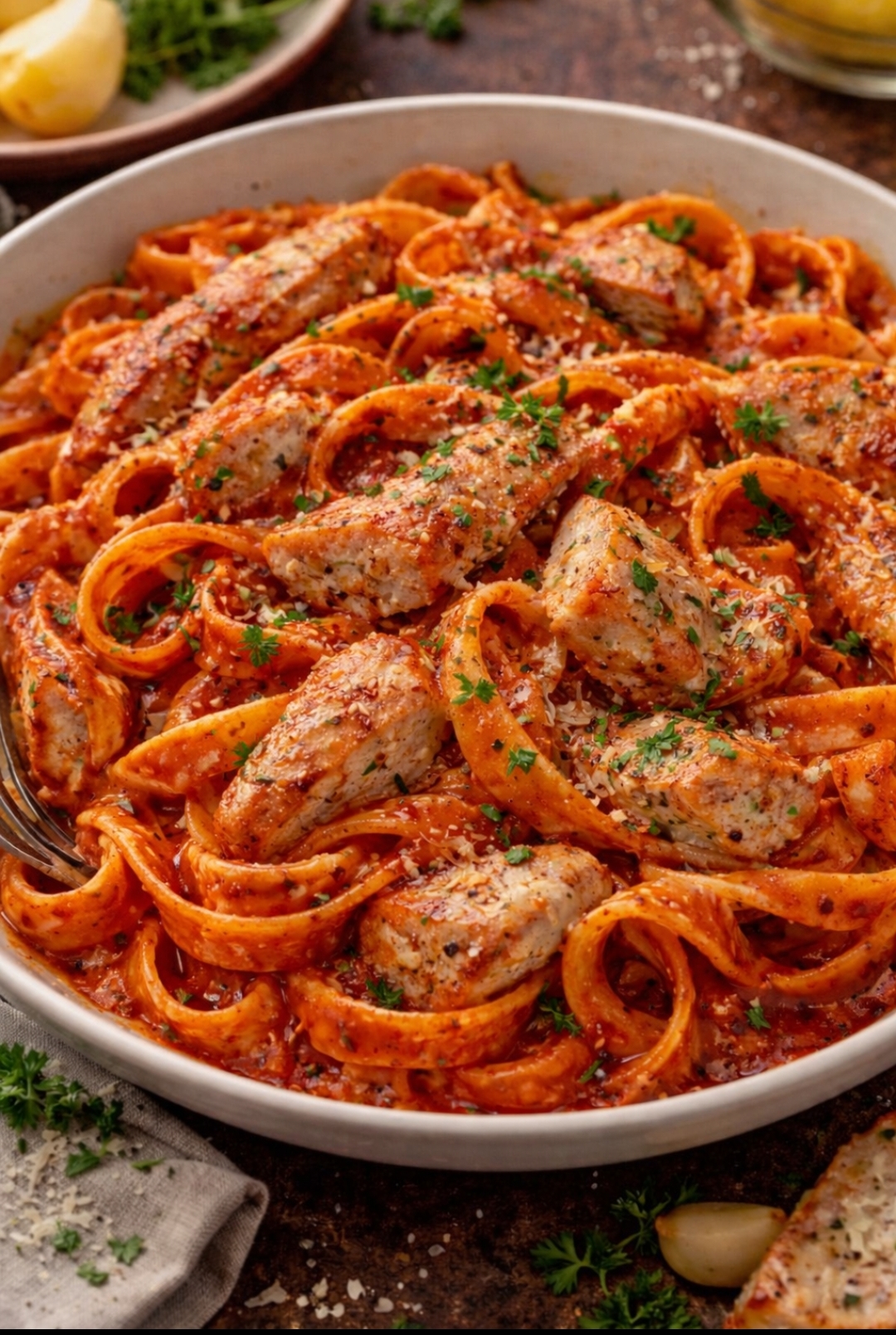 Tagliatelle red sauce Chicken 