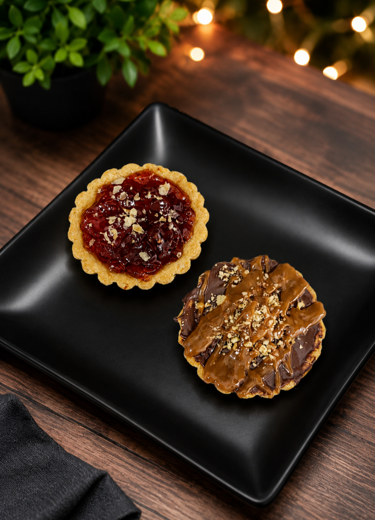Crostata with various creams and jam / 2 pieces